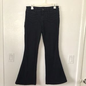 Free People Black Flare Jeans